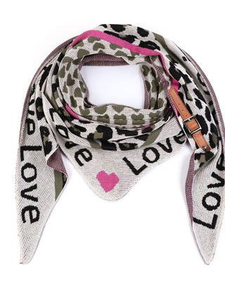 Sjaal Love Panter groen