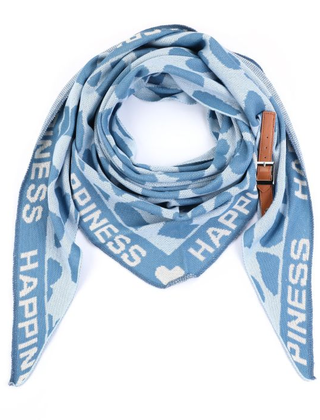 Sjaal Happiness Panter Blauw