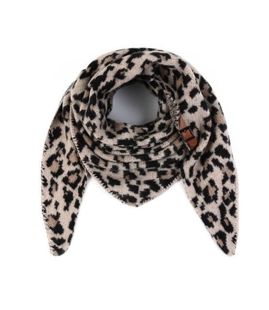 Sjaal Eva Panter Beige