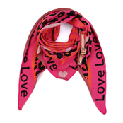 Sjaal love Panter Roze