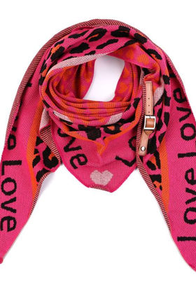 Sjaal love Panter Roze