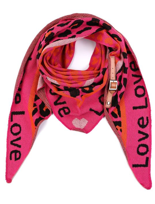 Sjaal love Panter Roze