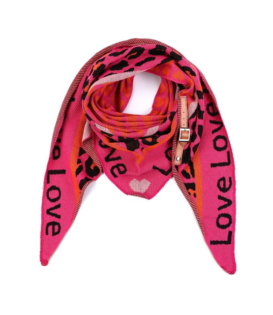 Sjaal love Panter Roze