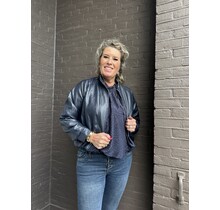 Jas Biker Donkerblauw