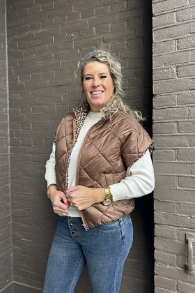 Bodywarmer Reversable Panter Bruin
