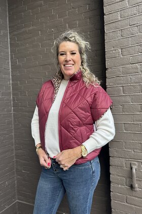 Bodywarmer Reversable Panter Bordeaux