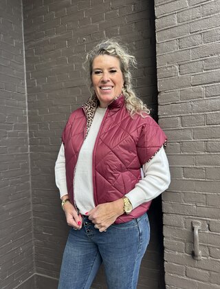 Bodywarmer Reversable Panter Bordeaux