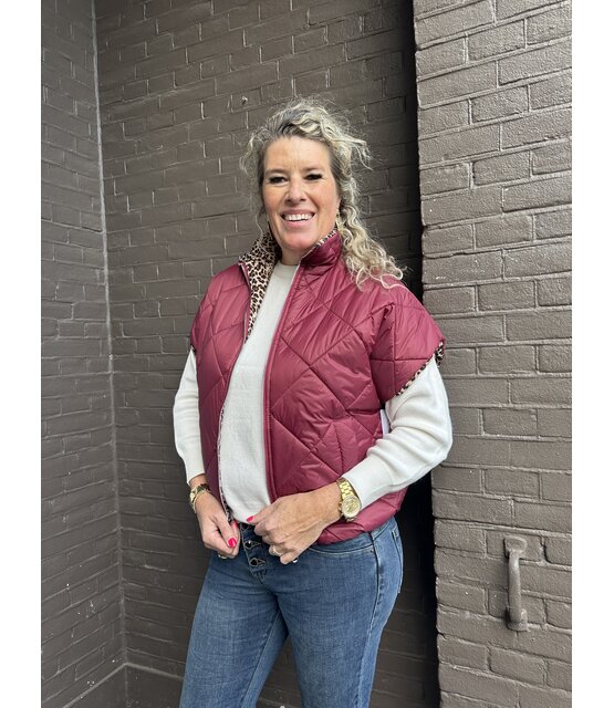 Bodywarmer Reversable Panter Bordeaux