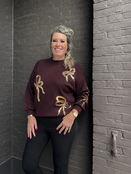 Trui Glitter Strik Bruin
