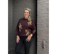 Trui Glitter Strik Bruin