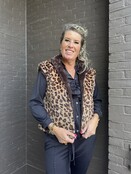 Bodywarmer Fluffy Panter Bruin