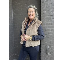 Bodywarmer Fluffy Panter Taupe