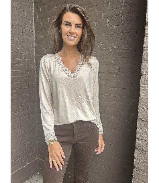 Top Mies beige