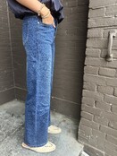 Jeans Wide Leg Panter Blauw