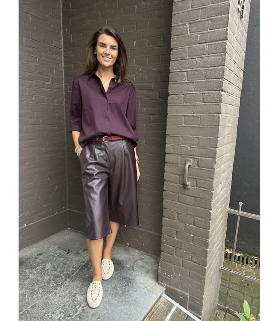 Jort Leather Look Aubergine