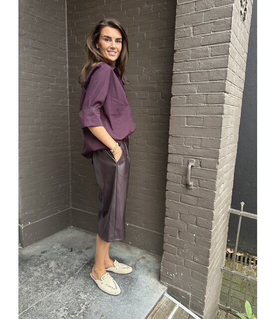 Jort Leather Look Aubergine