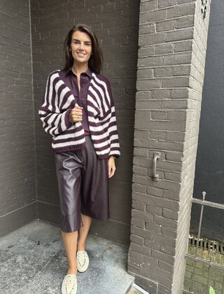 Vest Stripes Aubergine