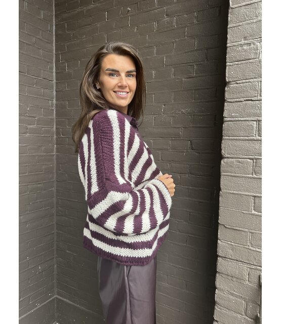 Vest Stripes Aubergine