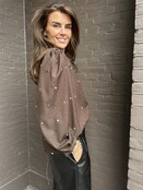 Blouse Hartjes Bruin