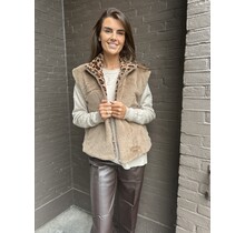 Bodywarmer Fluffy Panter Taupe