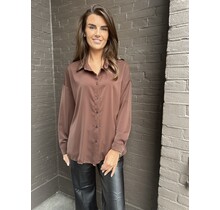 Blouse Plisse Bruin