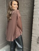 Blouse Plisse Bruin