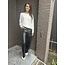 Broek Wide leg Leather Look Zwart