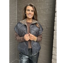 Bodywarmer Reversable Panter Zwart