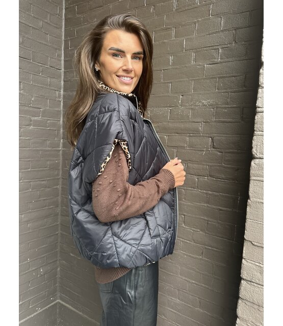 Bodywarmer Reversable Panter Zwart