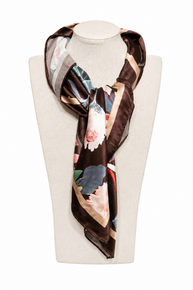 Sjaal Flower Bruin