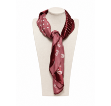Sjaal paisley Stip Bordeaux