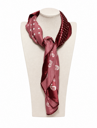 Sjaal paisley Stip Bordeaux