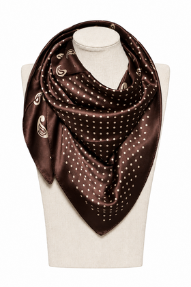 Sjaal paisley Stip Bruin