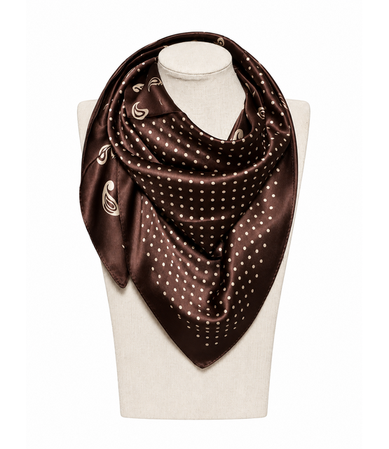 Sjaal paisley Stip Bruin