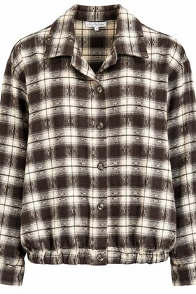 Blouse Bomber ruit bruin