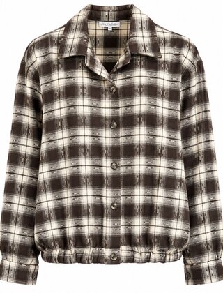 Blouse Bomber ruit bruin