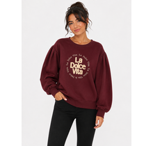 Trui La Dolce Bordeaux
