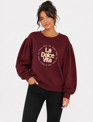 Trui La Dolce Bordeaux