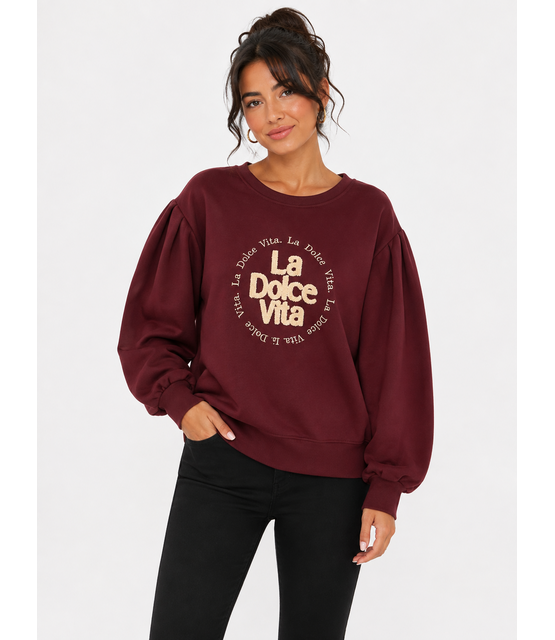 Trui La Dolce Bordeaux