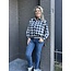 Blouse Bomber ruit blauw