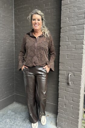 Blouse Kant Bruin