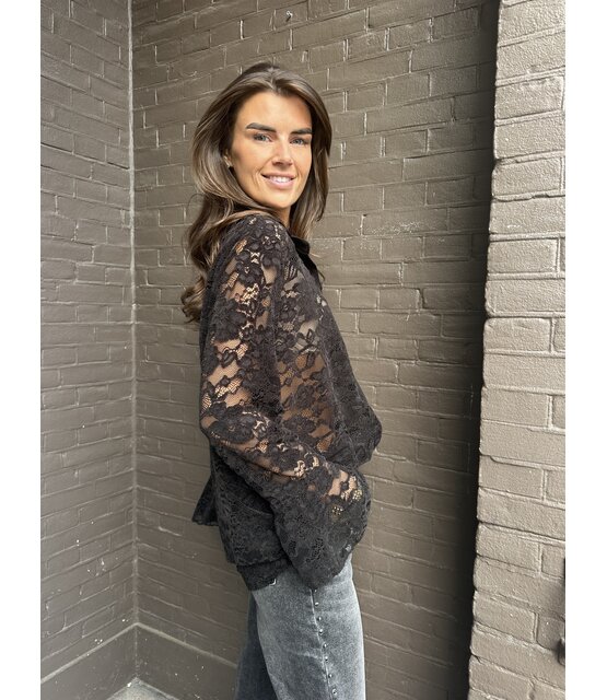 Blouse Kant Zwart