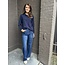 Jeans Wide Leg Studs Blauw