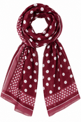 Sjaal Stip Bordeaux
