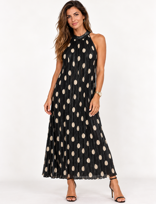 Jurk Dots army Zwart /glitter