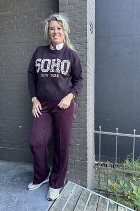 Trui Soho aubergine