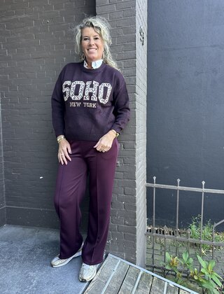 Trui Soho aubergine