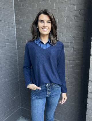 Top Diane Blauw