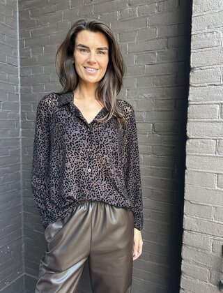 Blouse Leopard Bruin