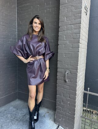 Jurk Maxime Aubergine